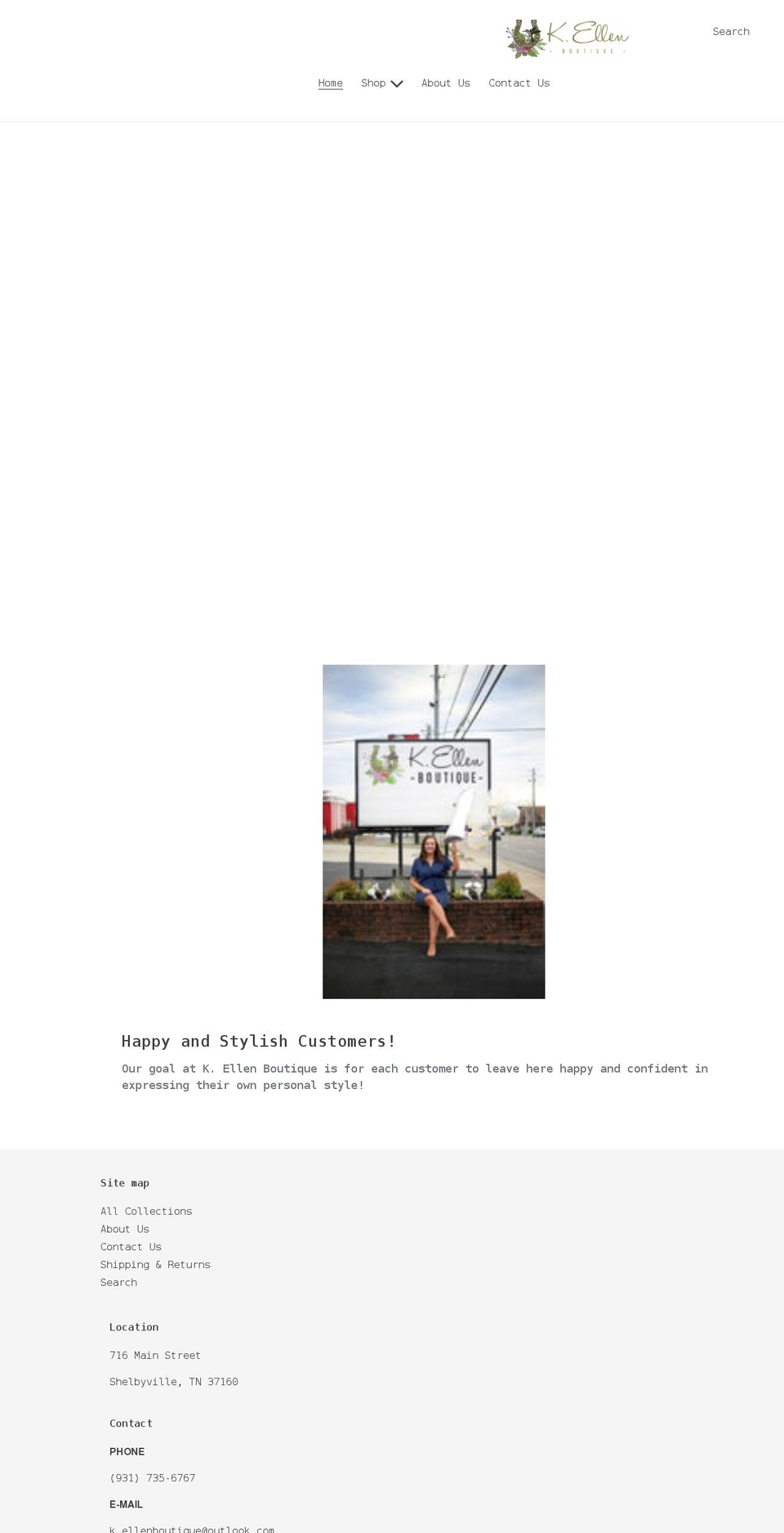 kellenboutique.com shopify website screenshot