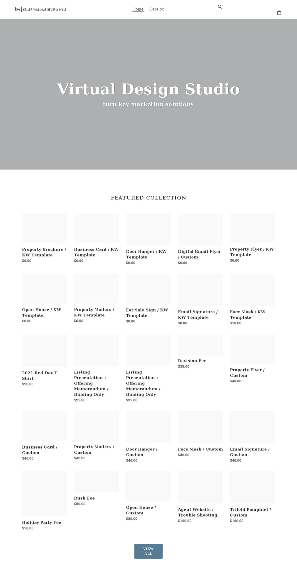 keller-williams-beverly-hills-marketing.myshopify.com shopify website screenshot