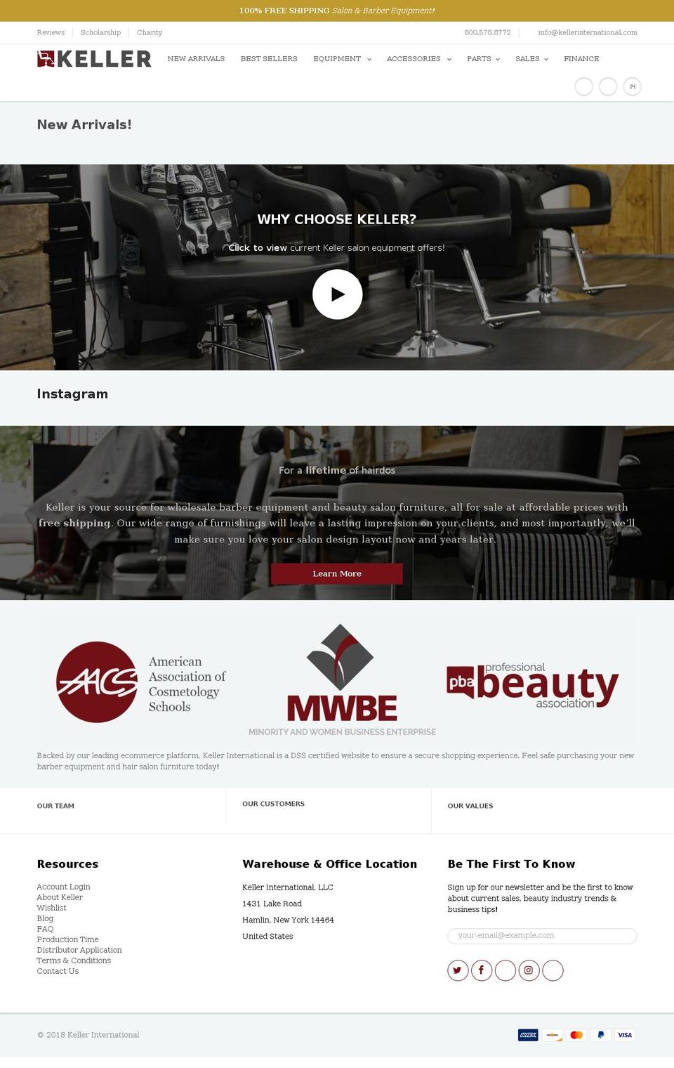 kellerbeauty.net shopify website screenshot