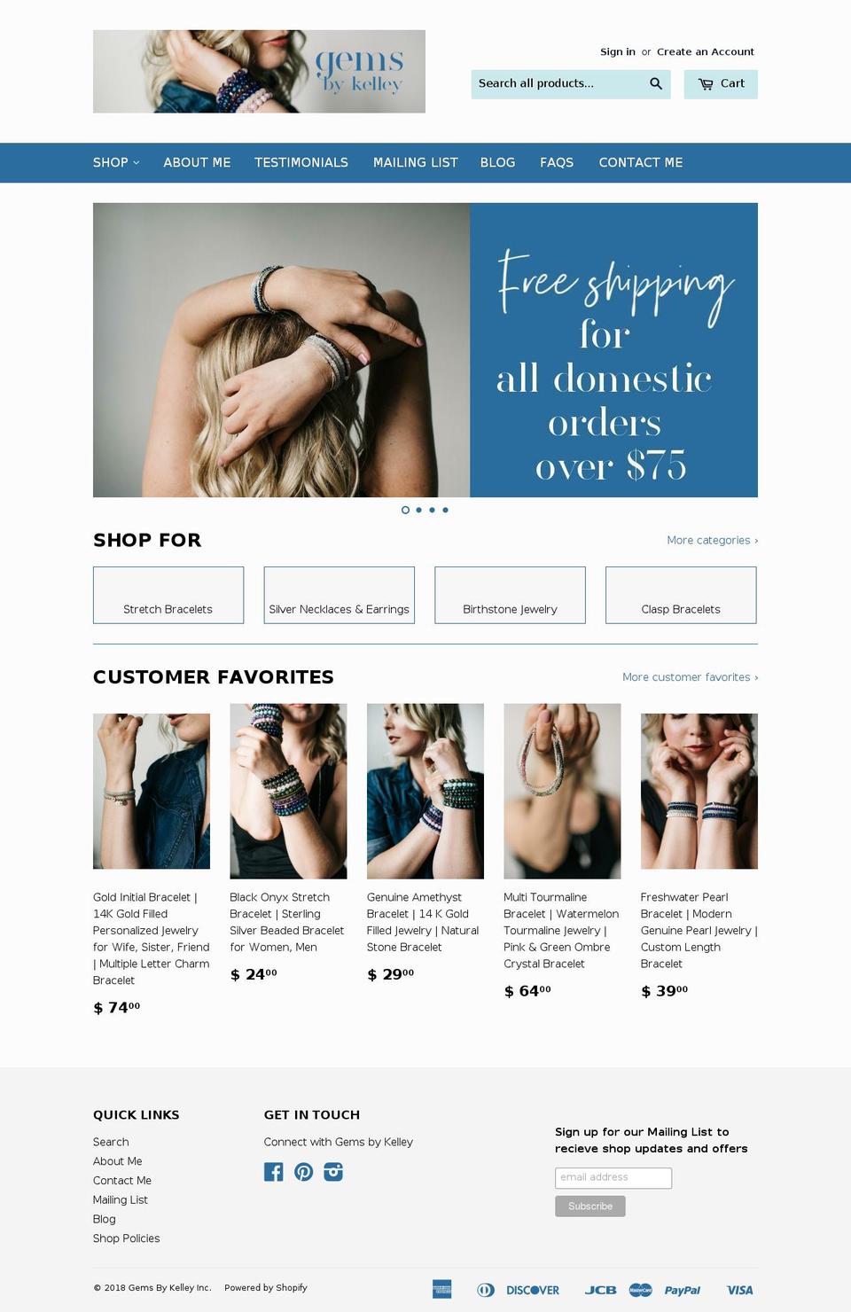 kelleybrenburke.com — Shopify storefront screenshot