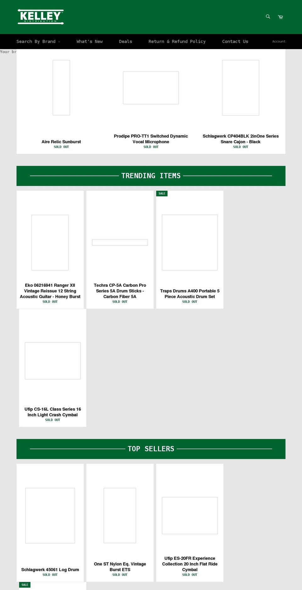 kelleydistribution.com shopify website screenshot