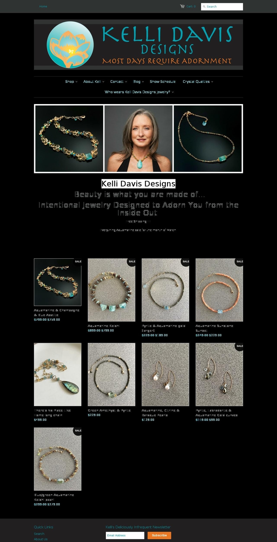 kellidavisdesigns.com shopify website screenshot