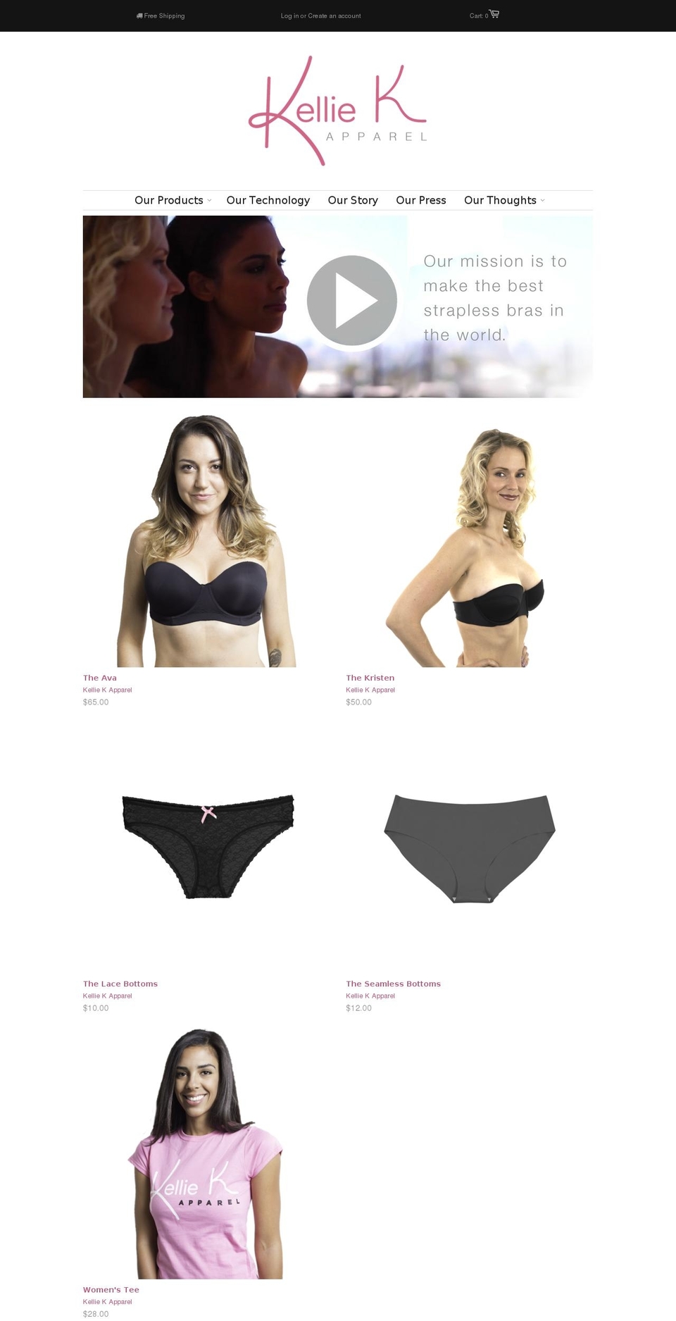 July 2016 - Launch Shopify theme site example kelliekapparel.com