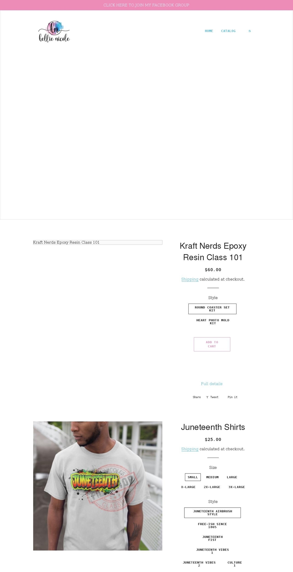 kellienicole.com shopify website screenshot
