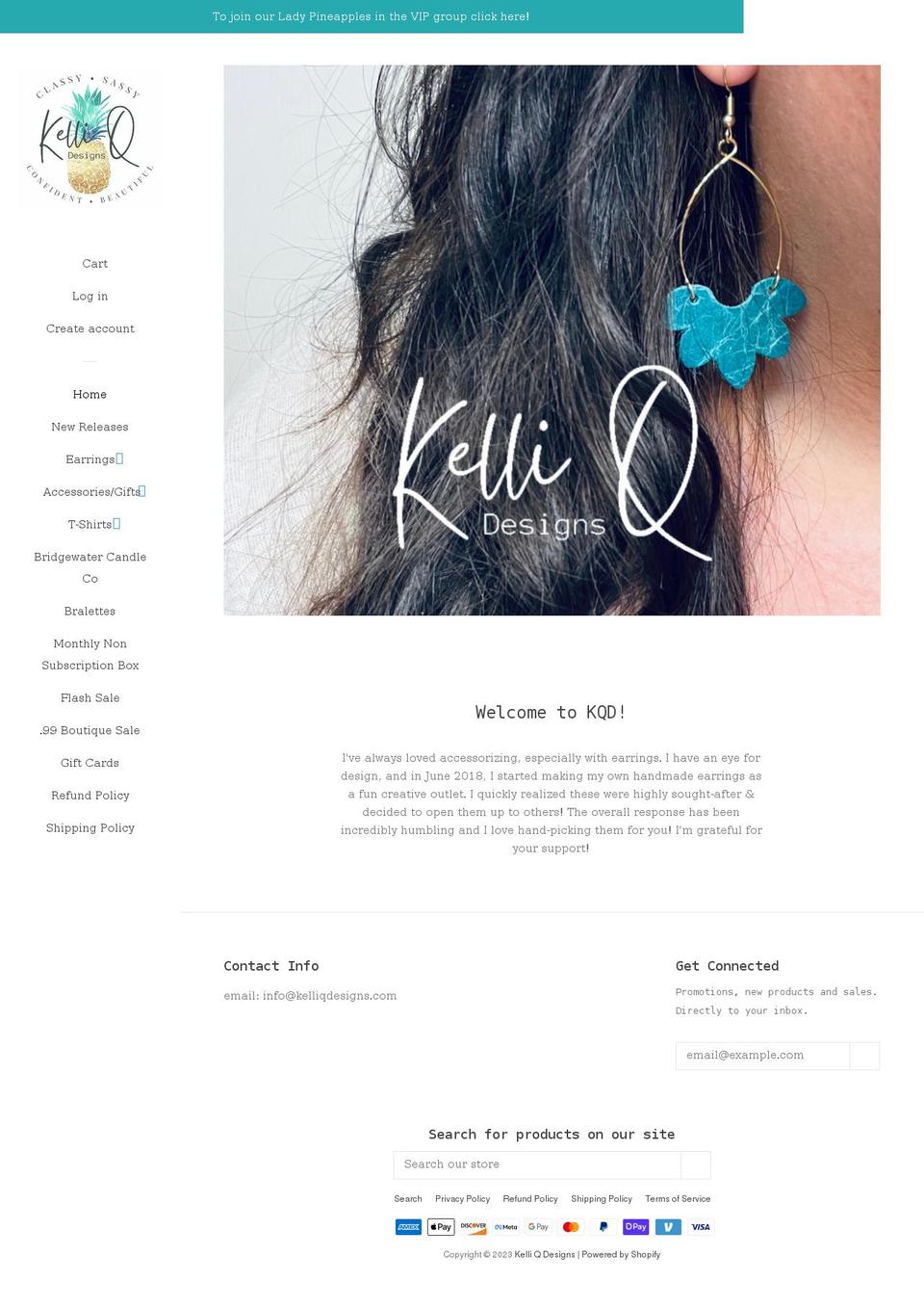 kelliqdesigns.com shopify website screenshot