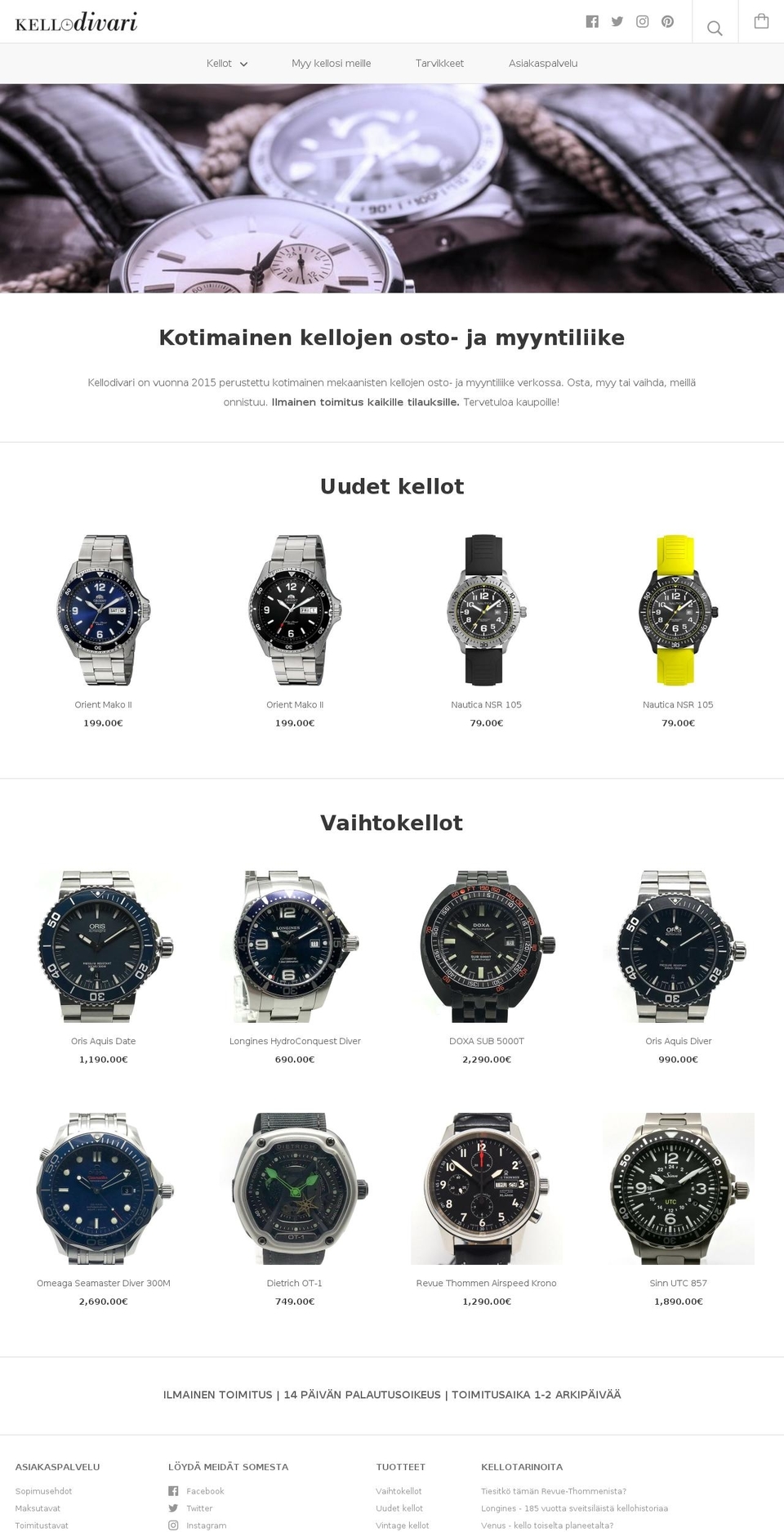 kellodivari.com shopify website screenshot