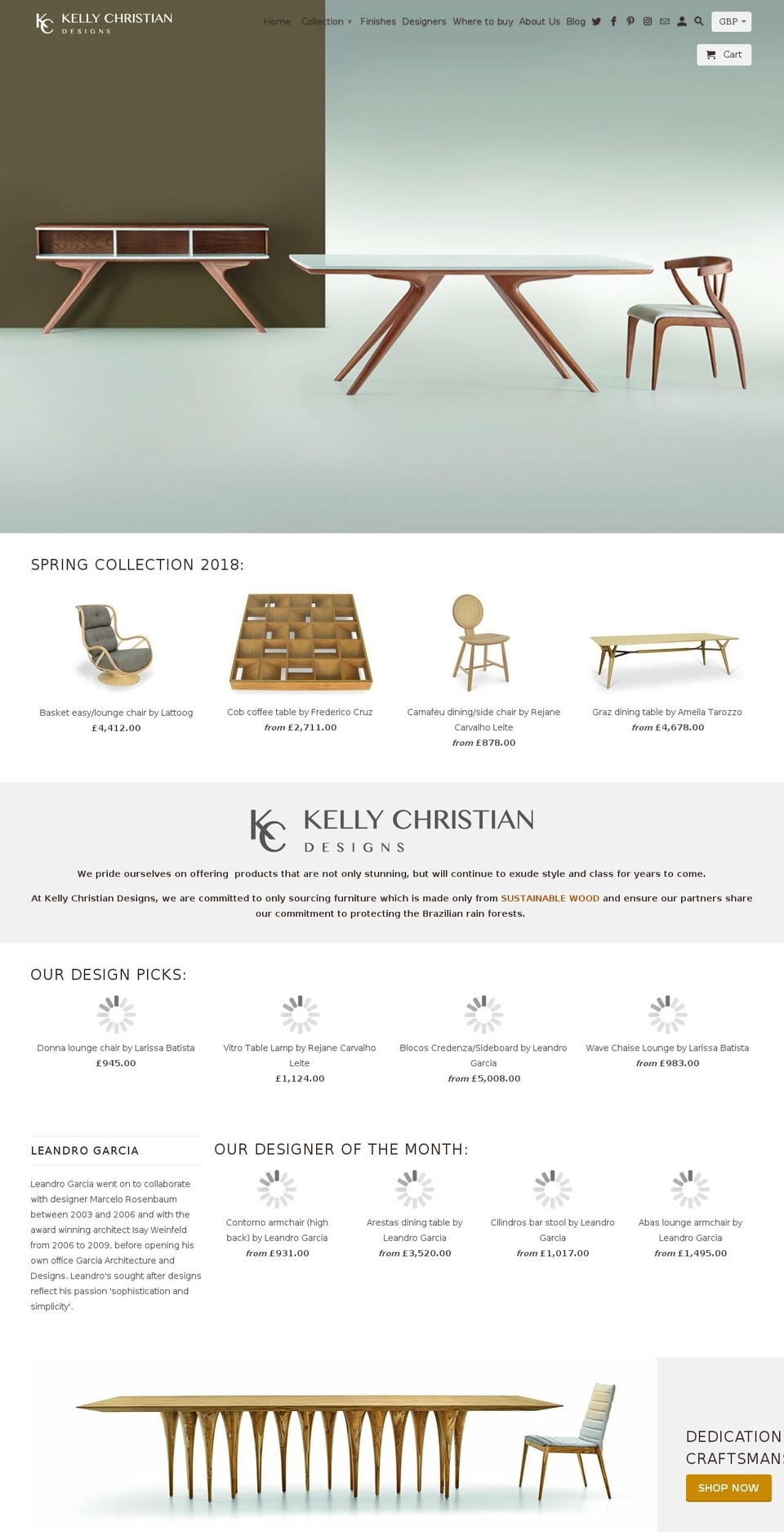 kellychristian.uk shopify website screenshot