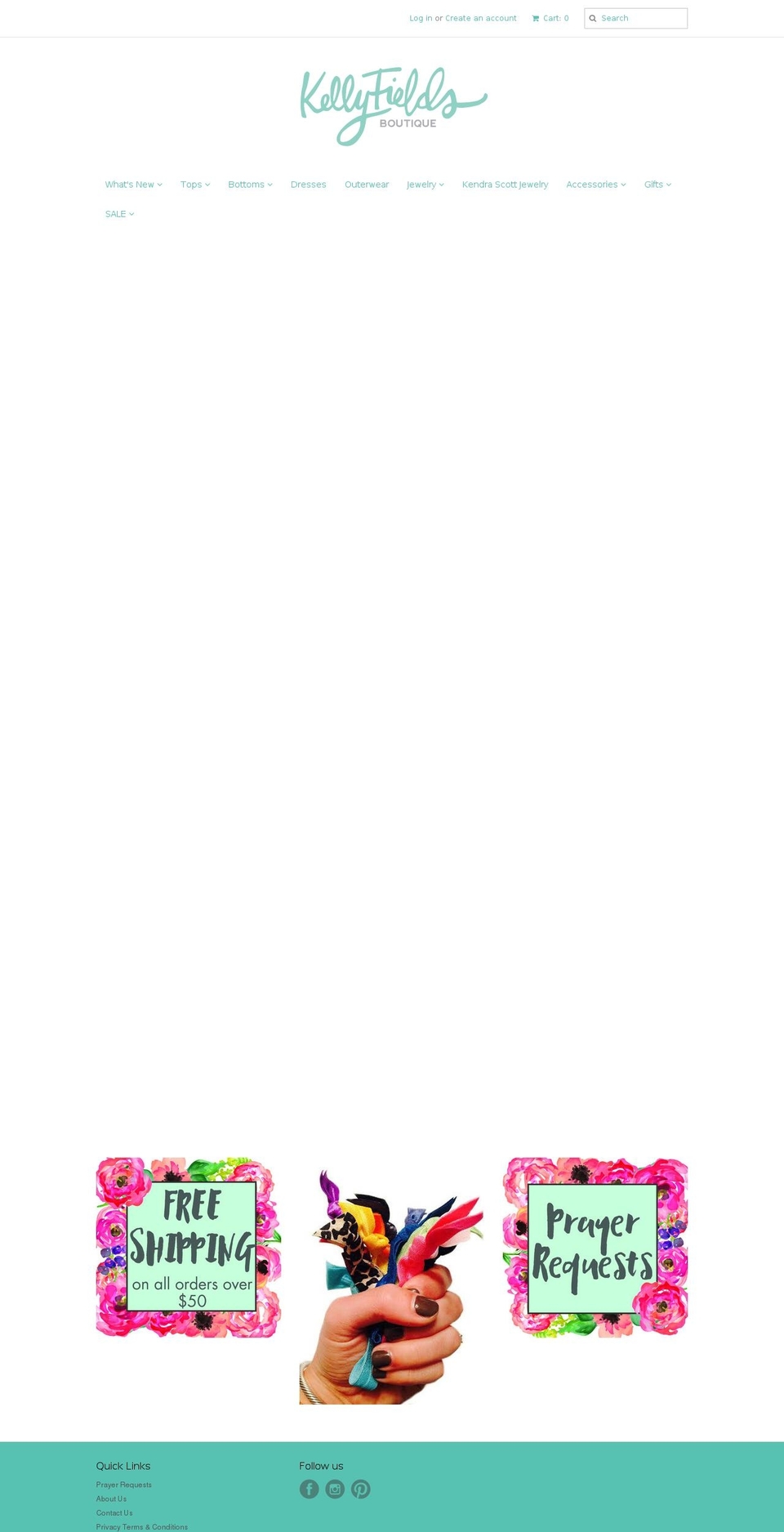 kellyfields.com shopify website screenshot