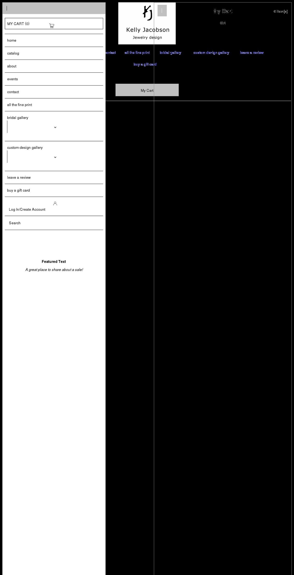 kellyjacobsonstudios.com shopify website screenshot