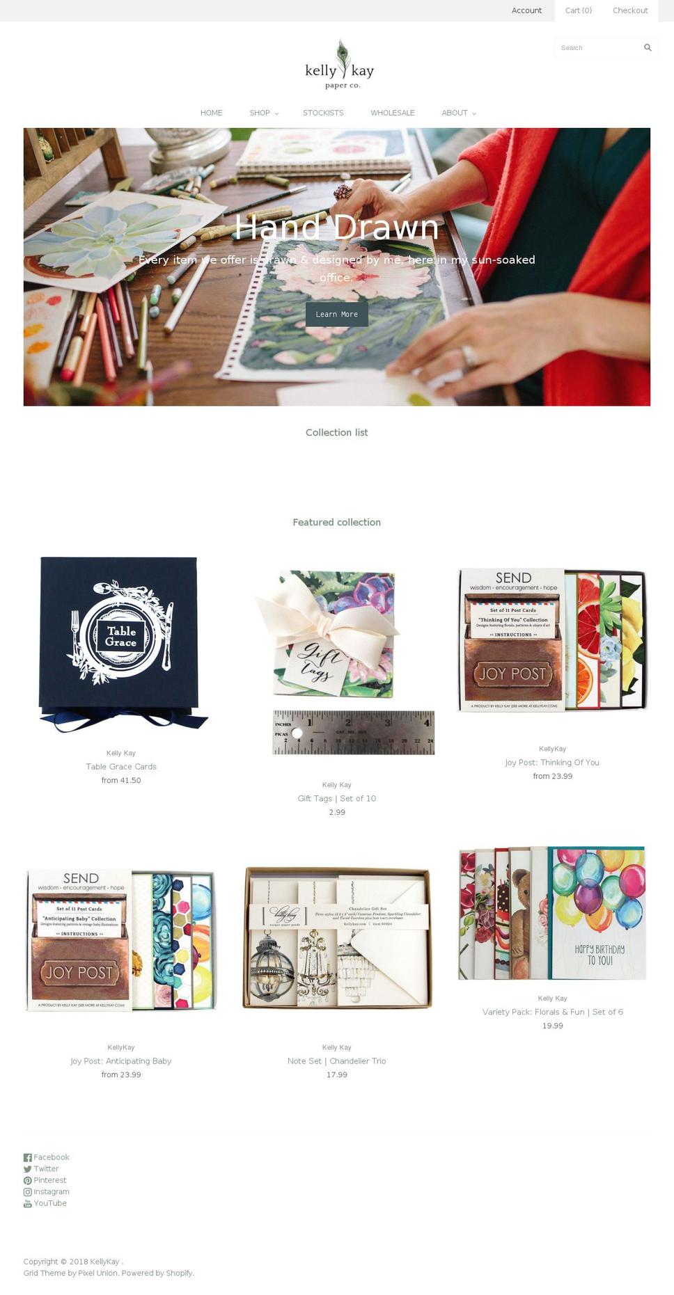 kellykayetsy.com — Shopify storefront screenshot