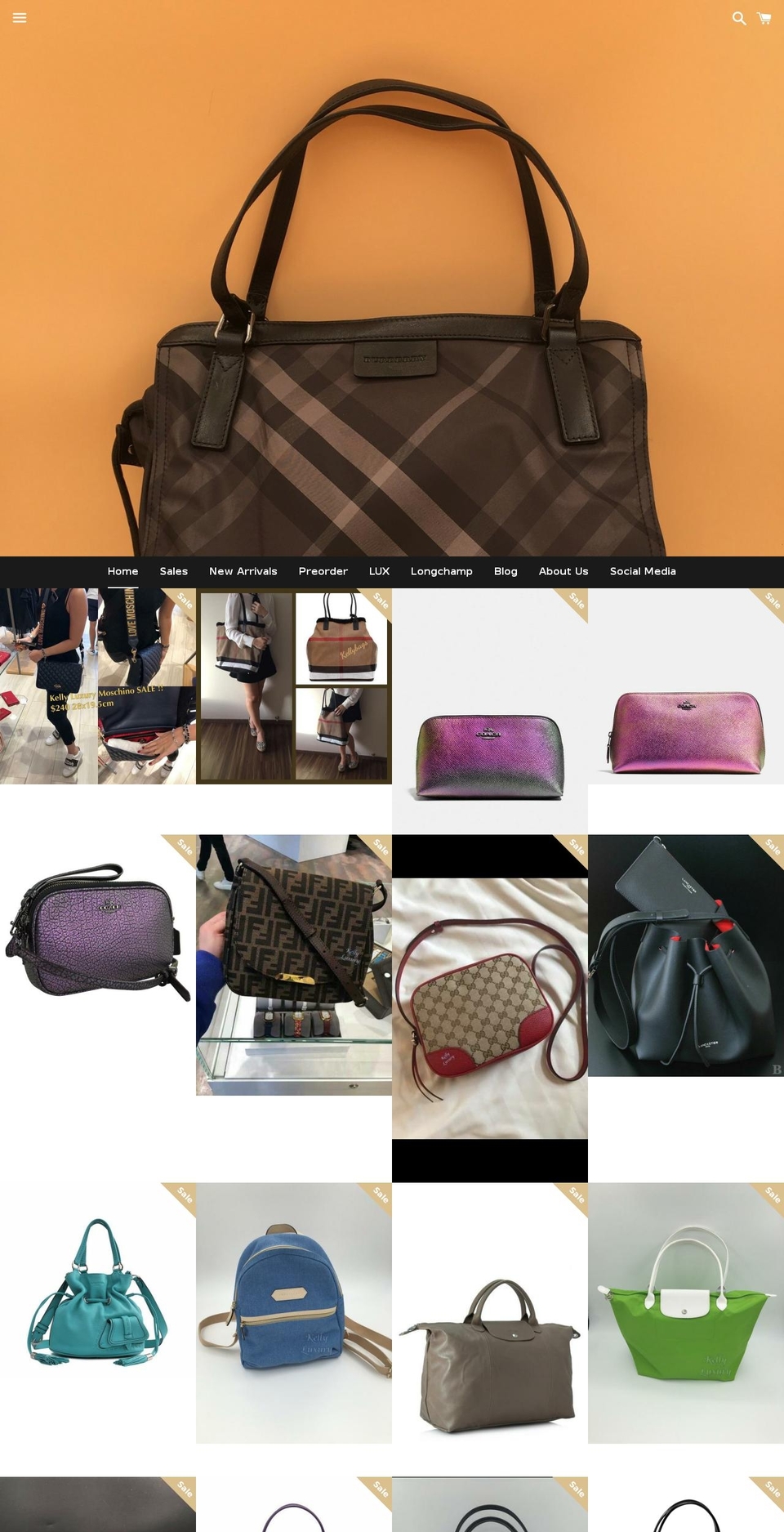 kellyluxury.com shopify website screenshot