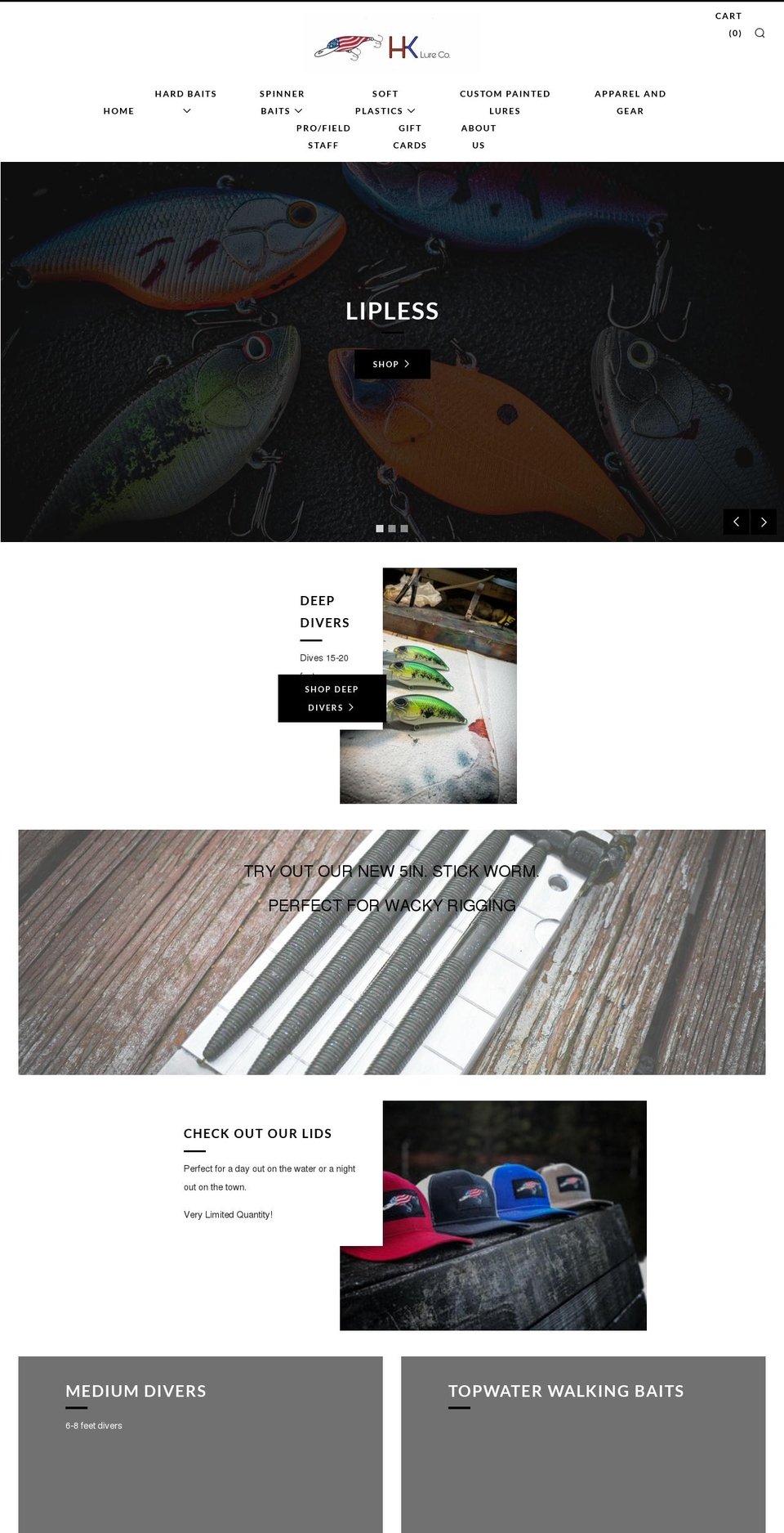 kellyscustombaits.com — Shopify storefront screenshot