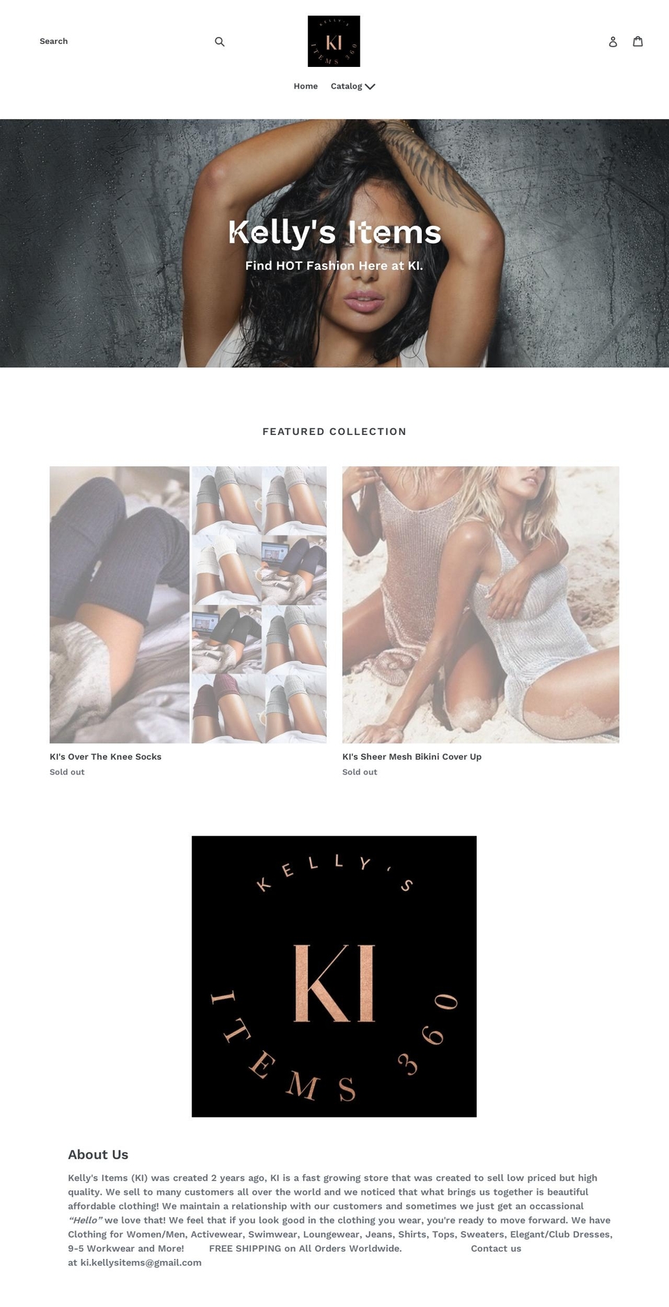 kellysitems.com — Shopify storefront screenshot