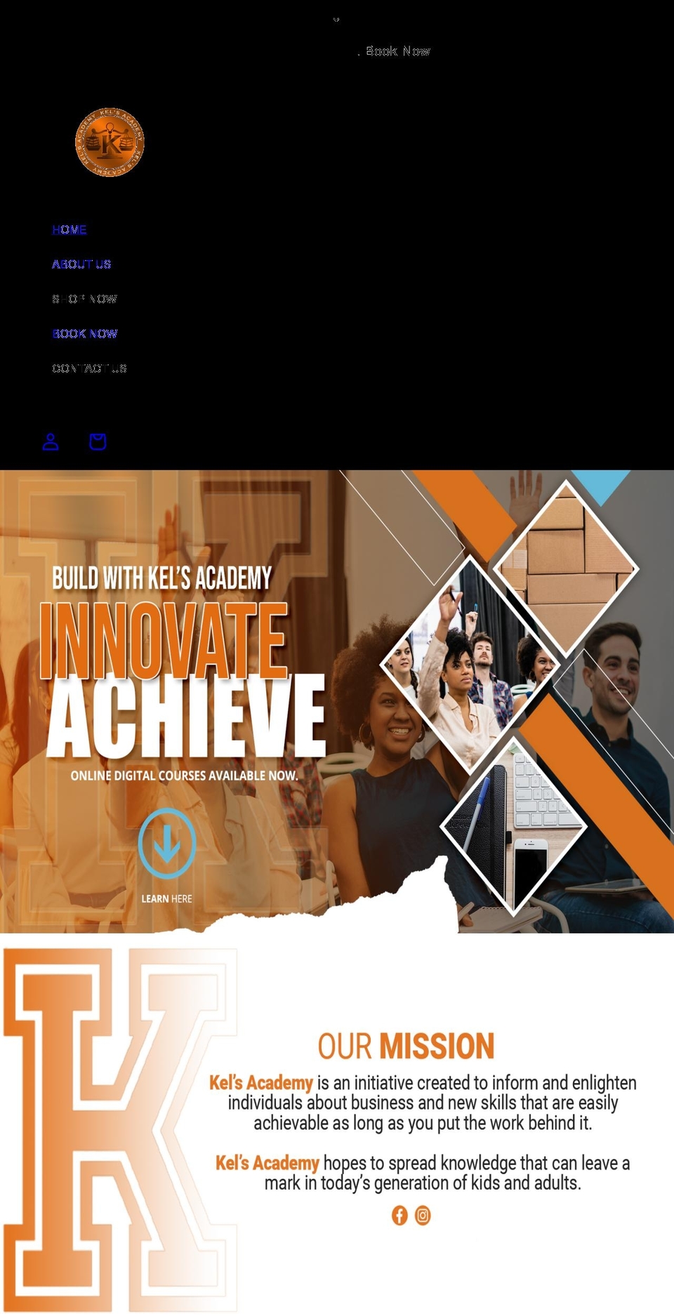 kelsacademy.com shopify website screenshot