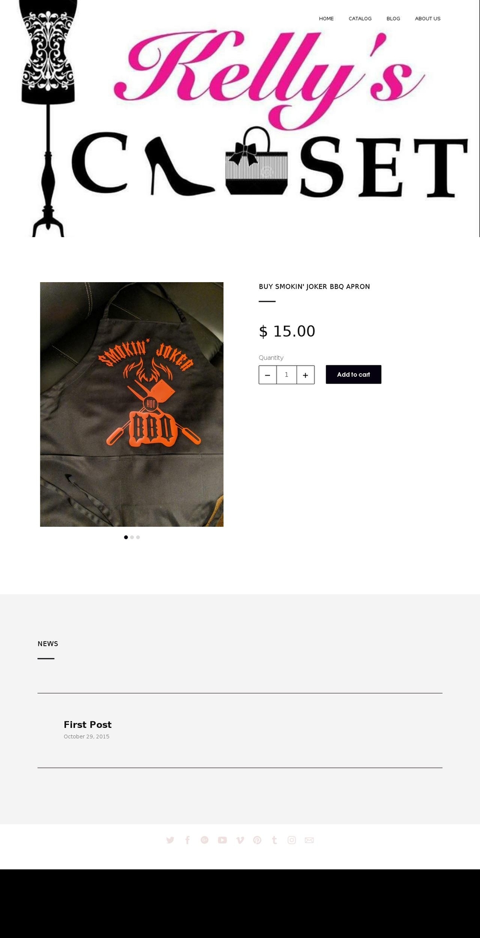 kelscloset.com — Shopify storefront screenshot
