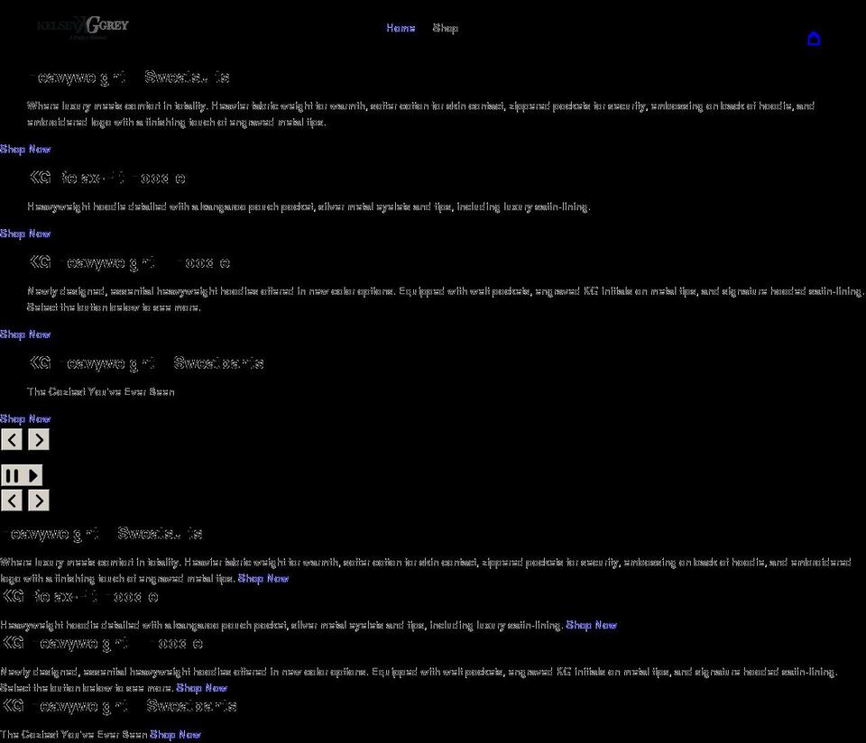 kelsey-grey.com shopify website screenshot