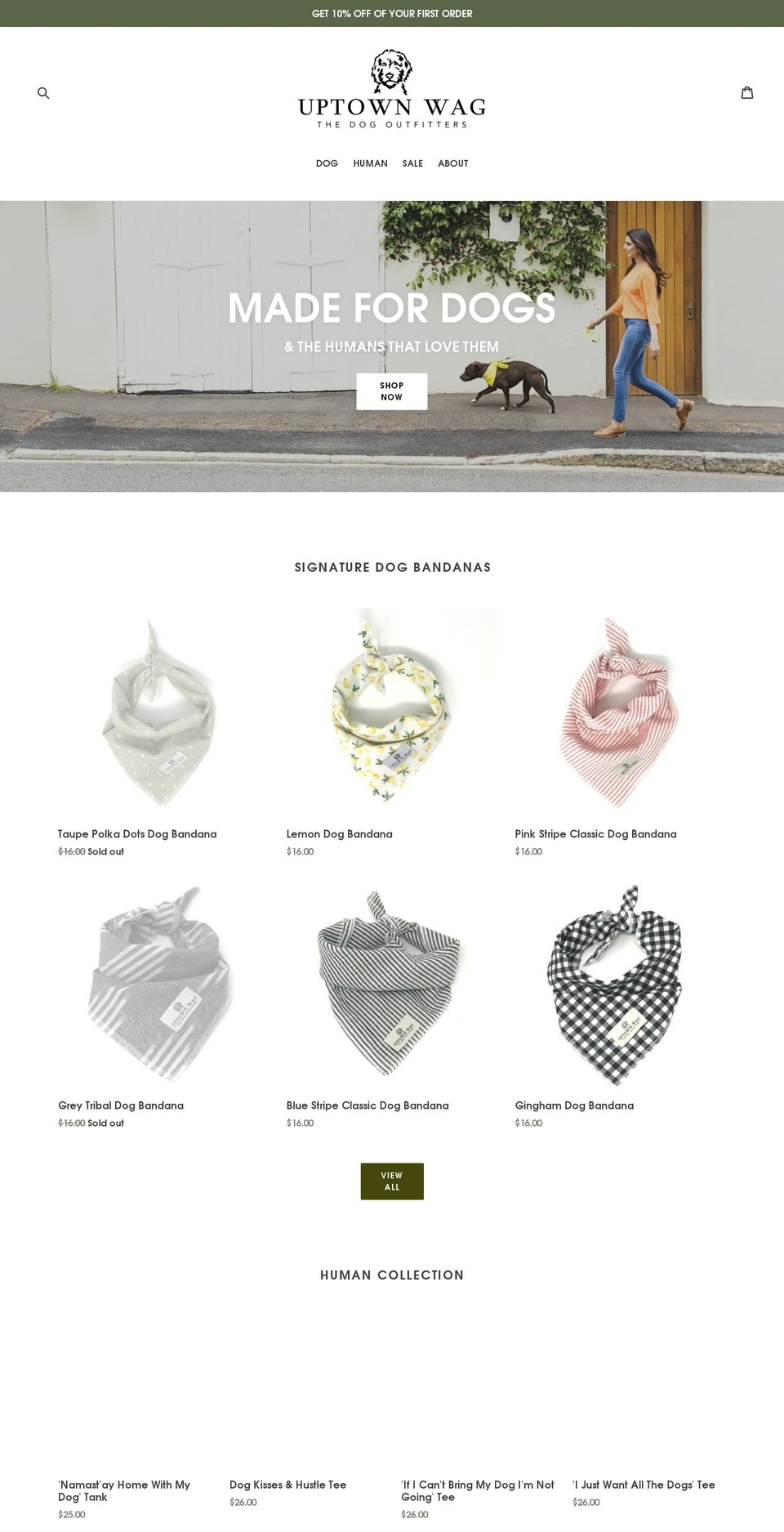 The Uptown Wag Shopify theme site example kelseymundfrom.com