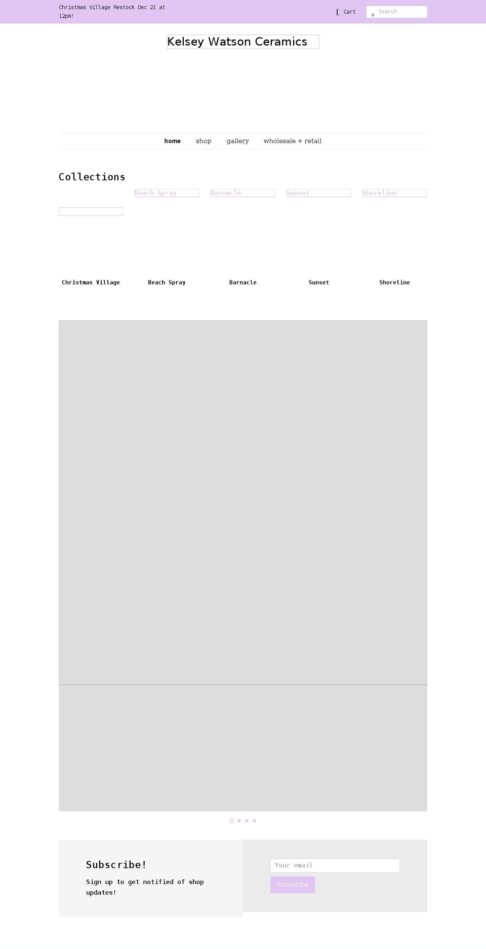 kelseywatsonceramics.com — Shopify storefront screenshot