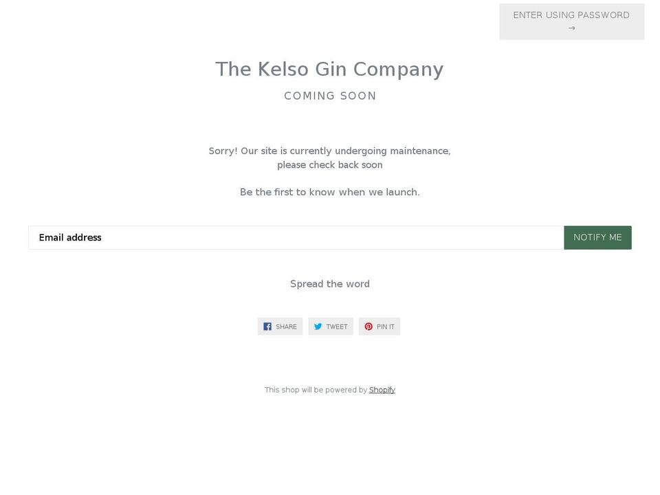 kelsoginco.com — Shopify storefront screenshot