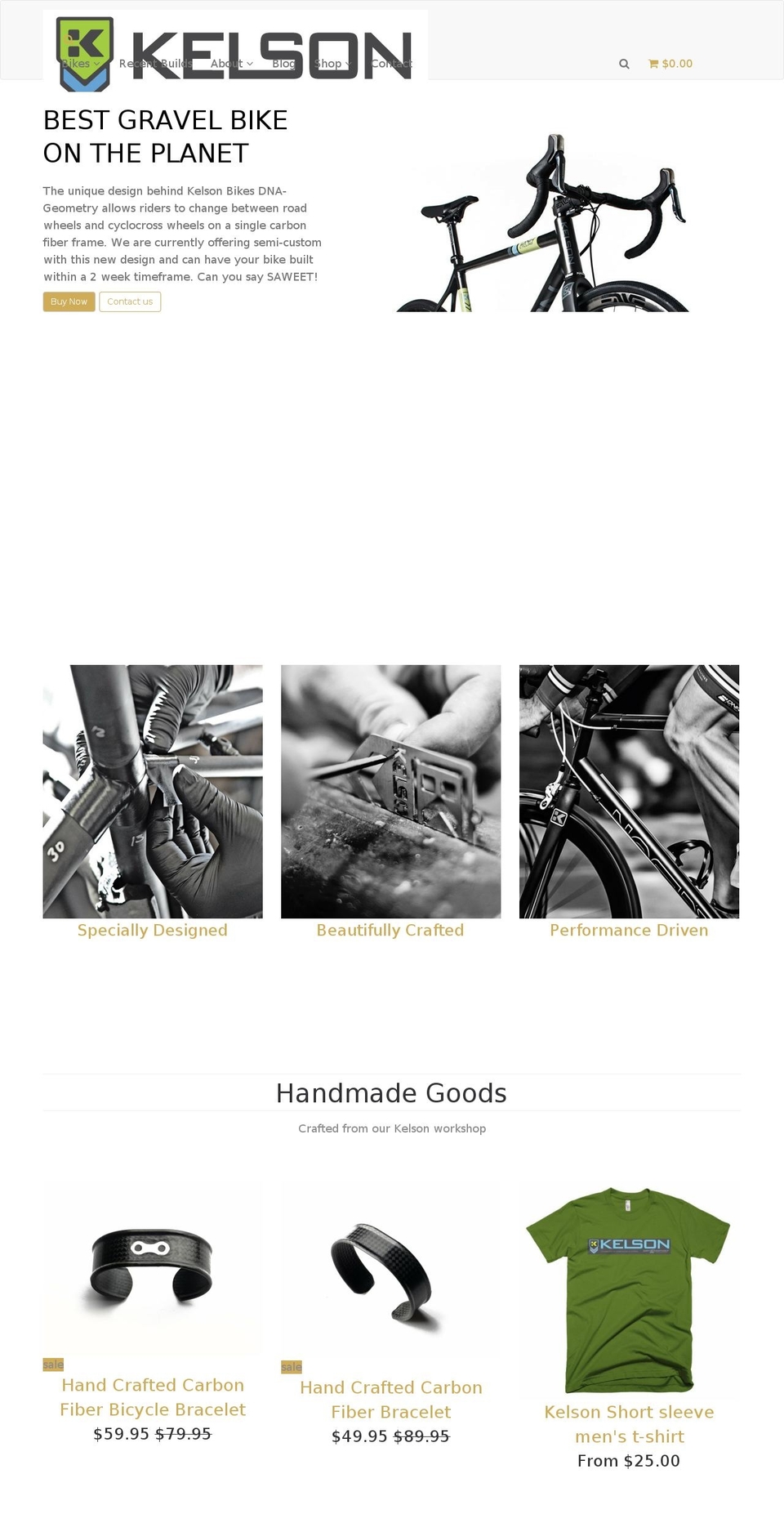 kelsonbikes.com shopify website screenshot