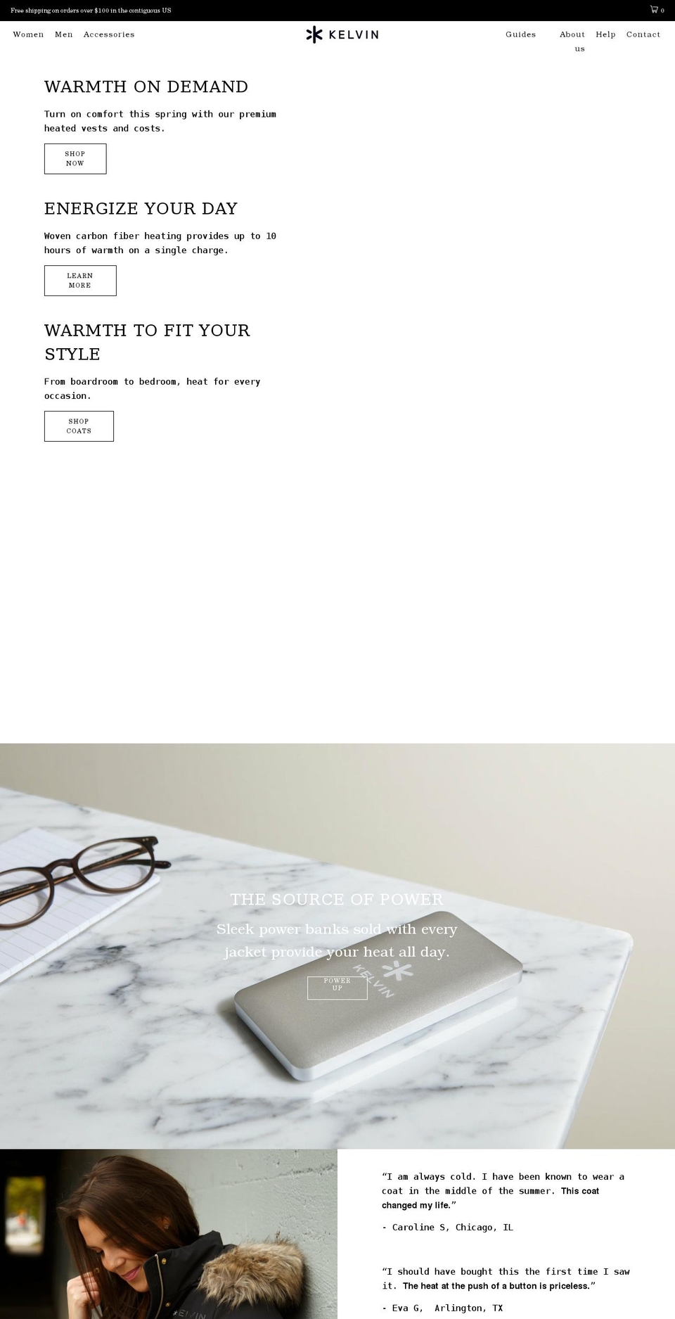 kelvincoats.com shopify website screenshot