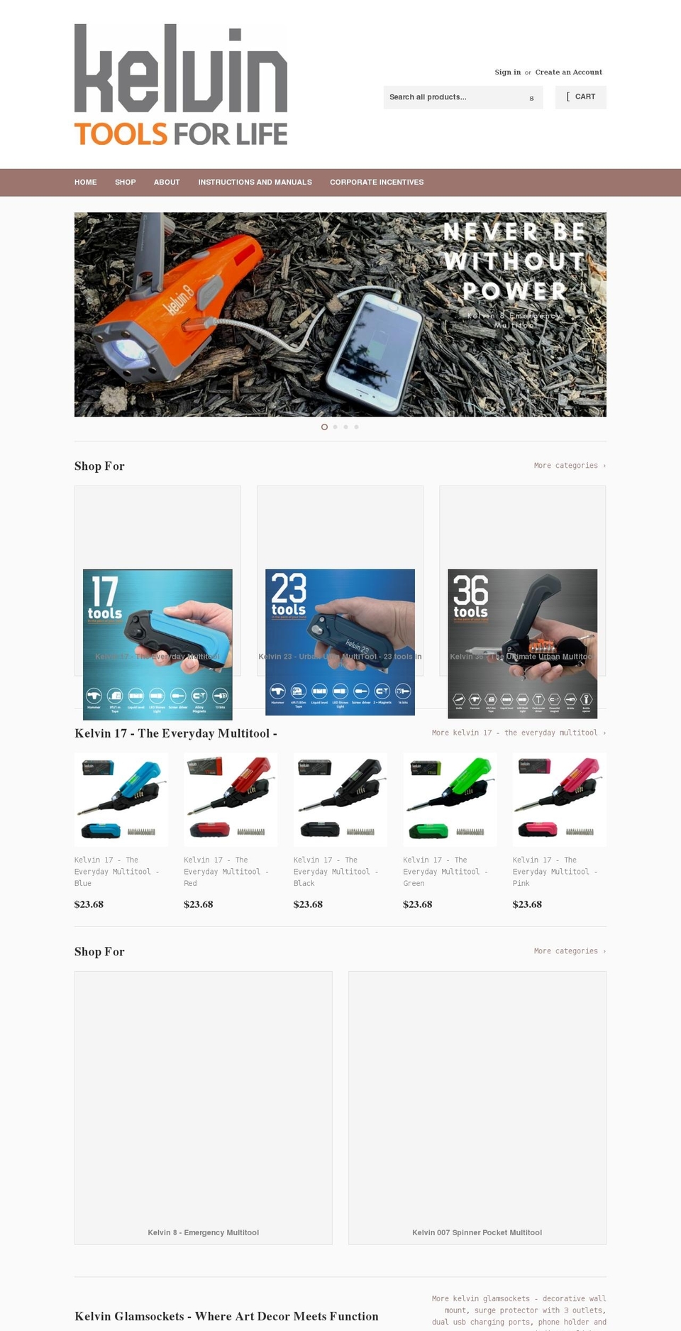 kelvintools.com shopify website screenshot