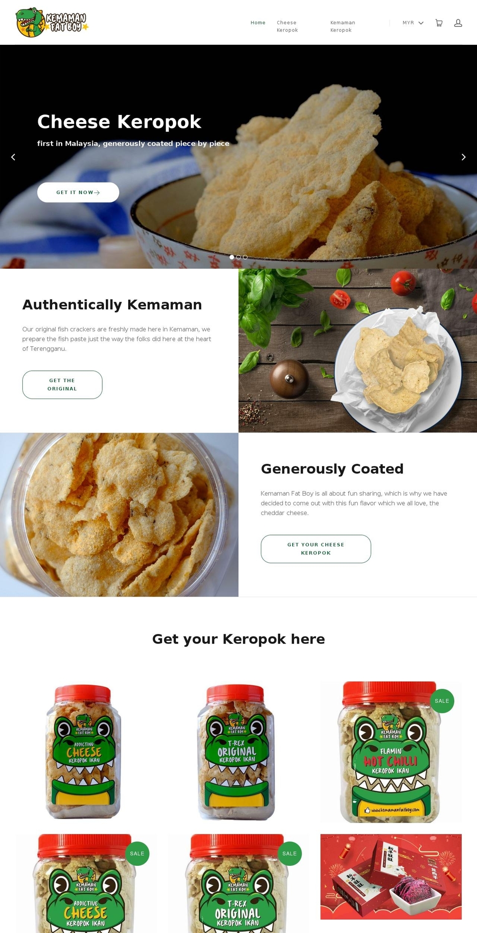 kemamanfatboy.com — Shopify storefront screenshot