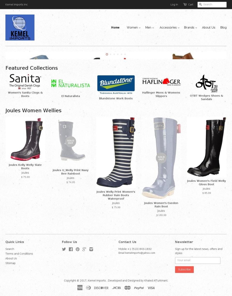 kemelimports.com shopify website screenshot
