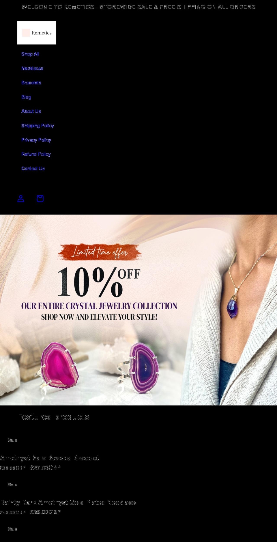 kemetics.com shopify website screenshot