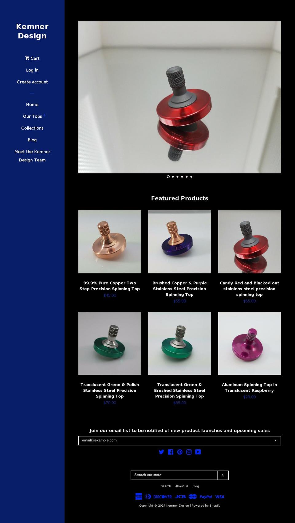 kemnerdesign.com shopify website screenshot
