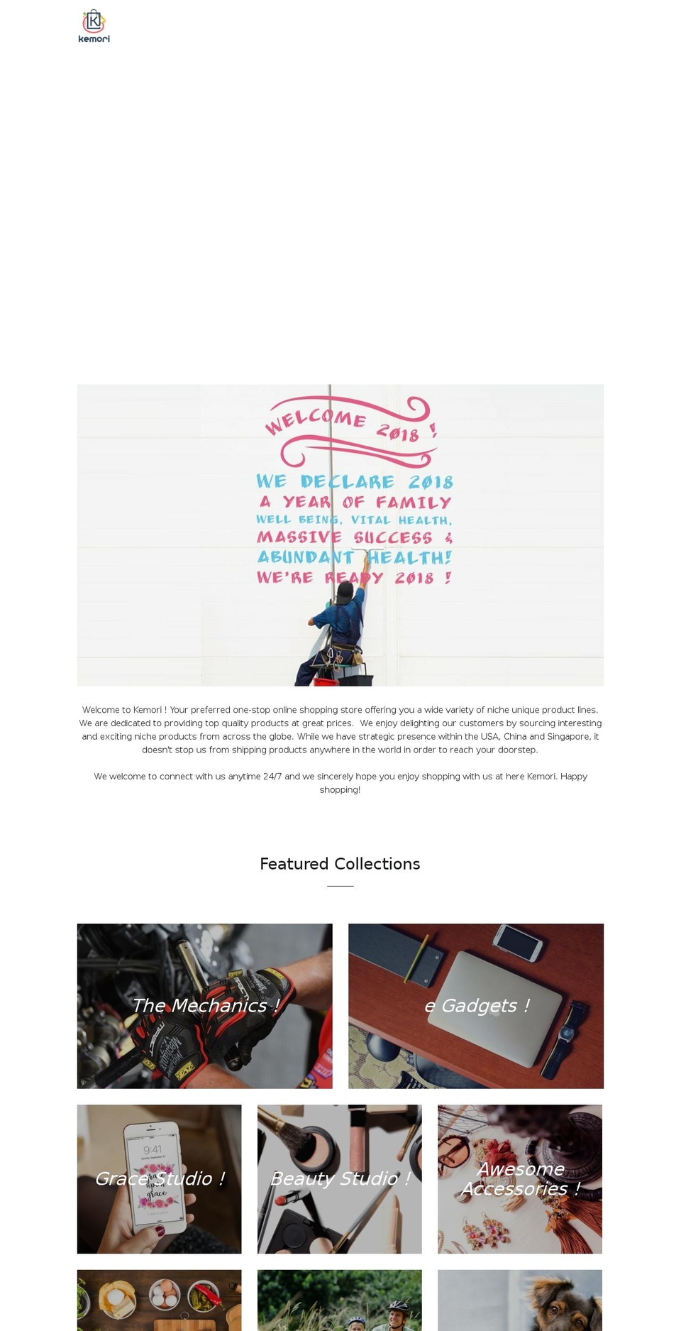 kemori.myshopify.com shopify website screenshot