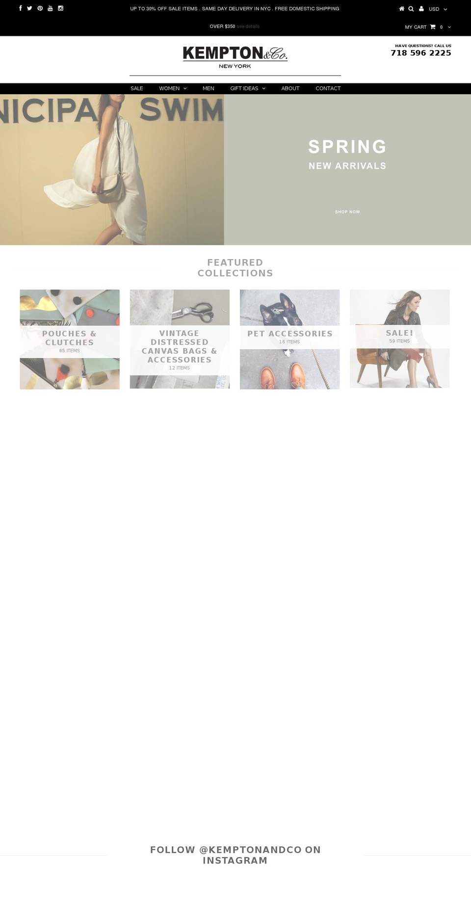 kemptonandco.com shopify website screenshot
