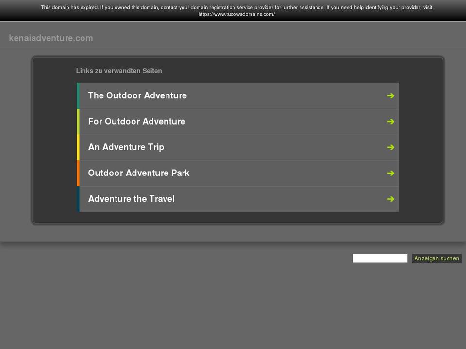 kenaiadventure.com shopify website screenshot