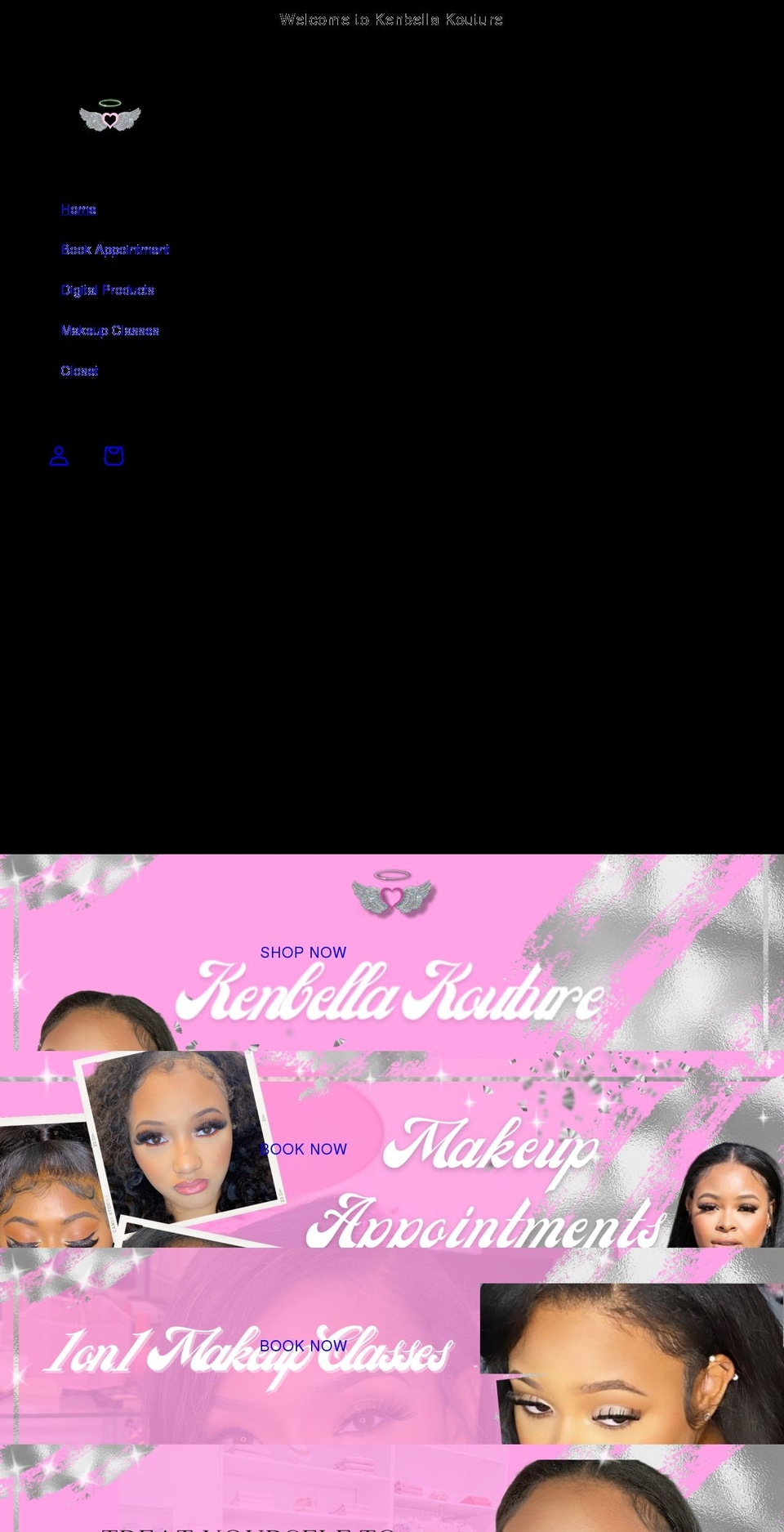kenbellakouture.com shopify website screenshot