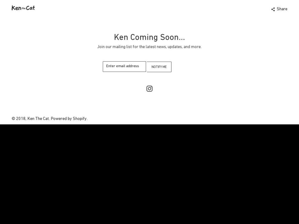 kencat.com — Shopify storefront screenshot