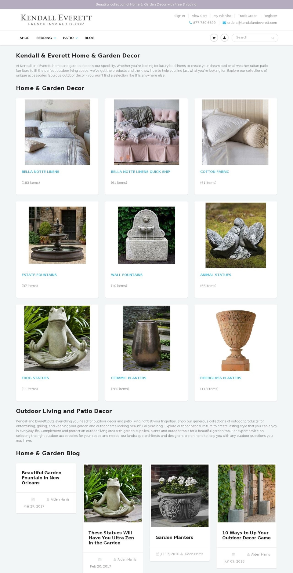 kendallandeverett.com shopify website screenshot