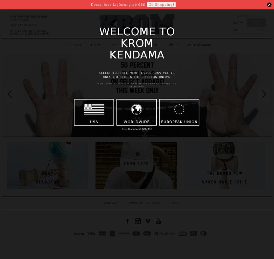 kendama.dk shopify website screenshot