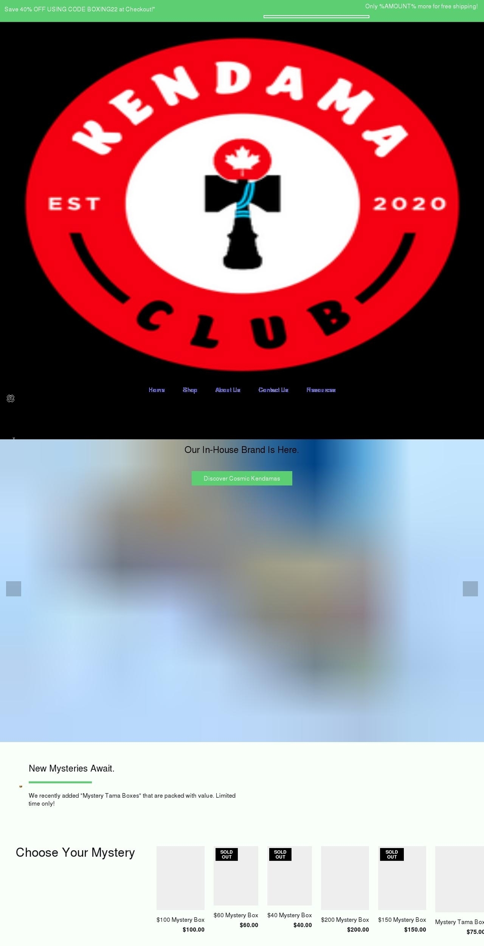 kendamaclub.ca shopify website screenshot