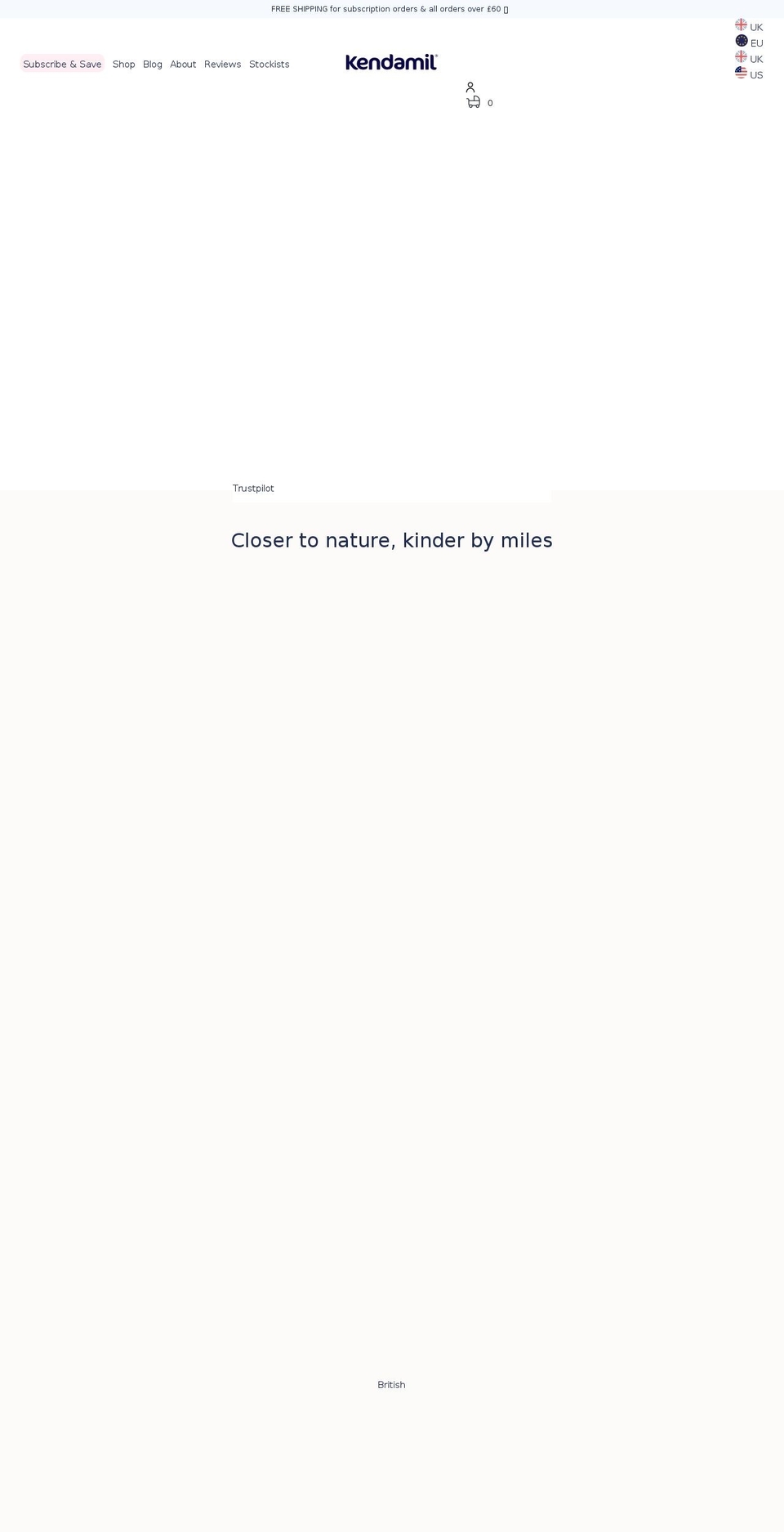 kendamil.com shopify website screenshot