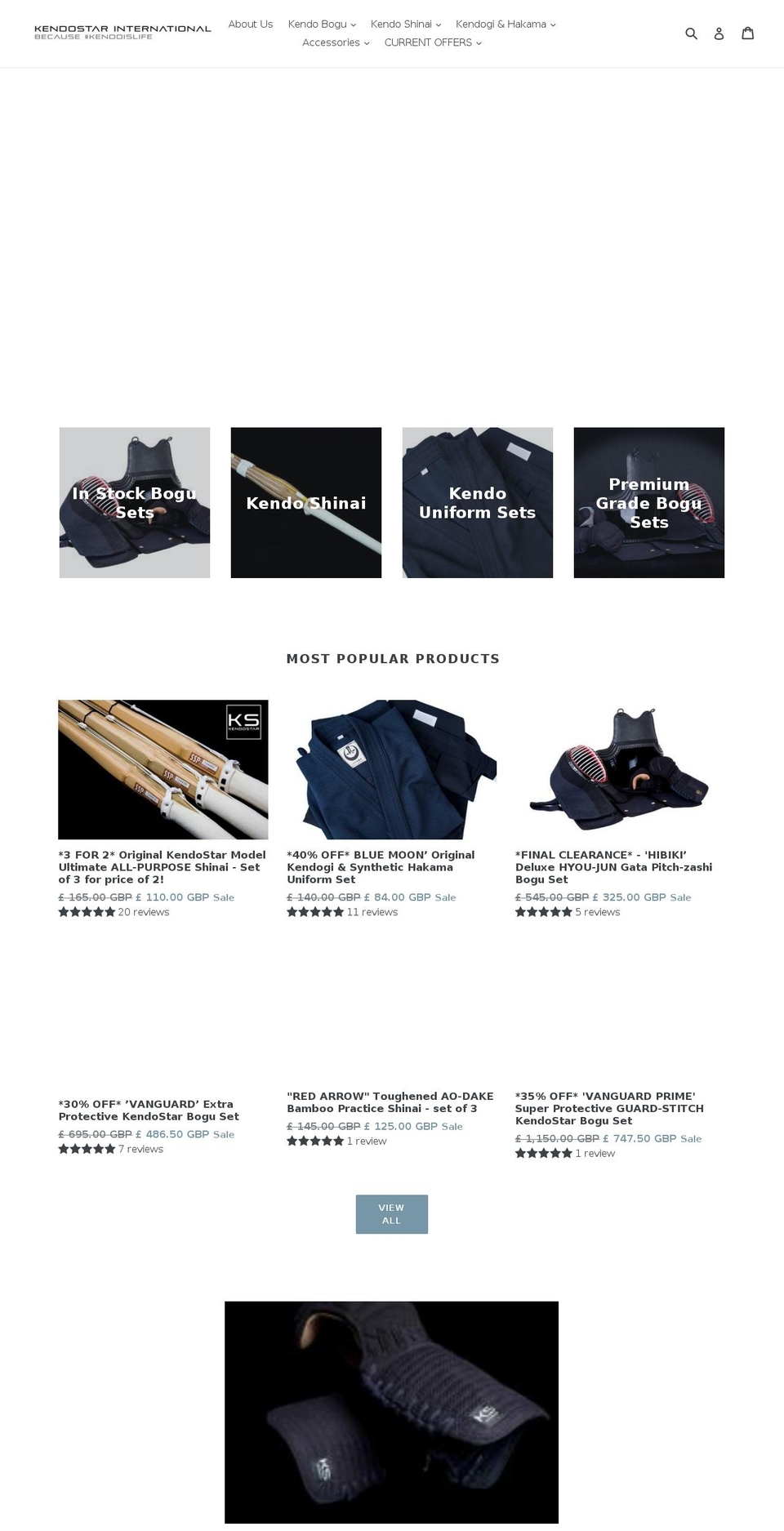 kendostar.com shopify website screenshot