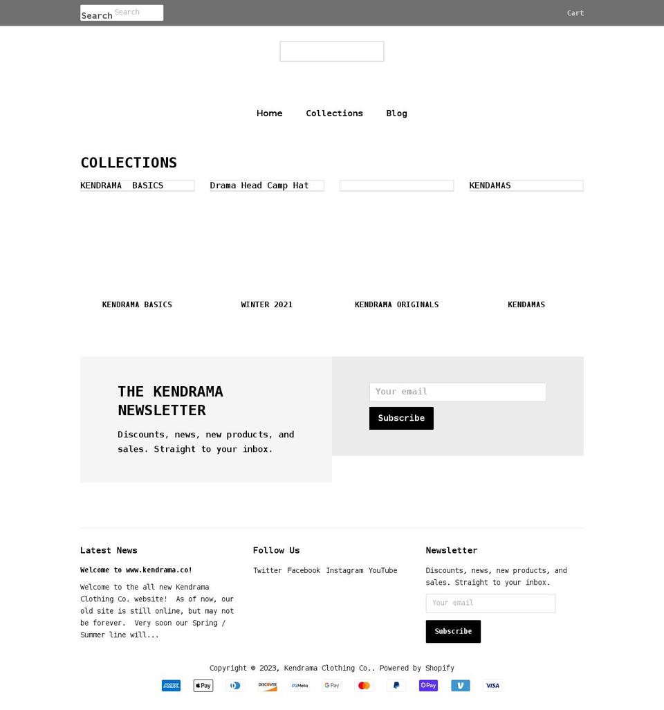 kendrama.co shopify website screenshot