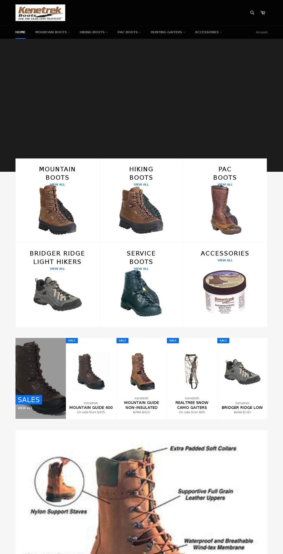 kenetrek.ca shopify website screenshot