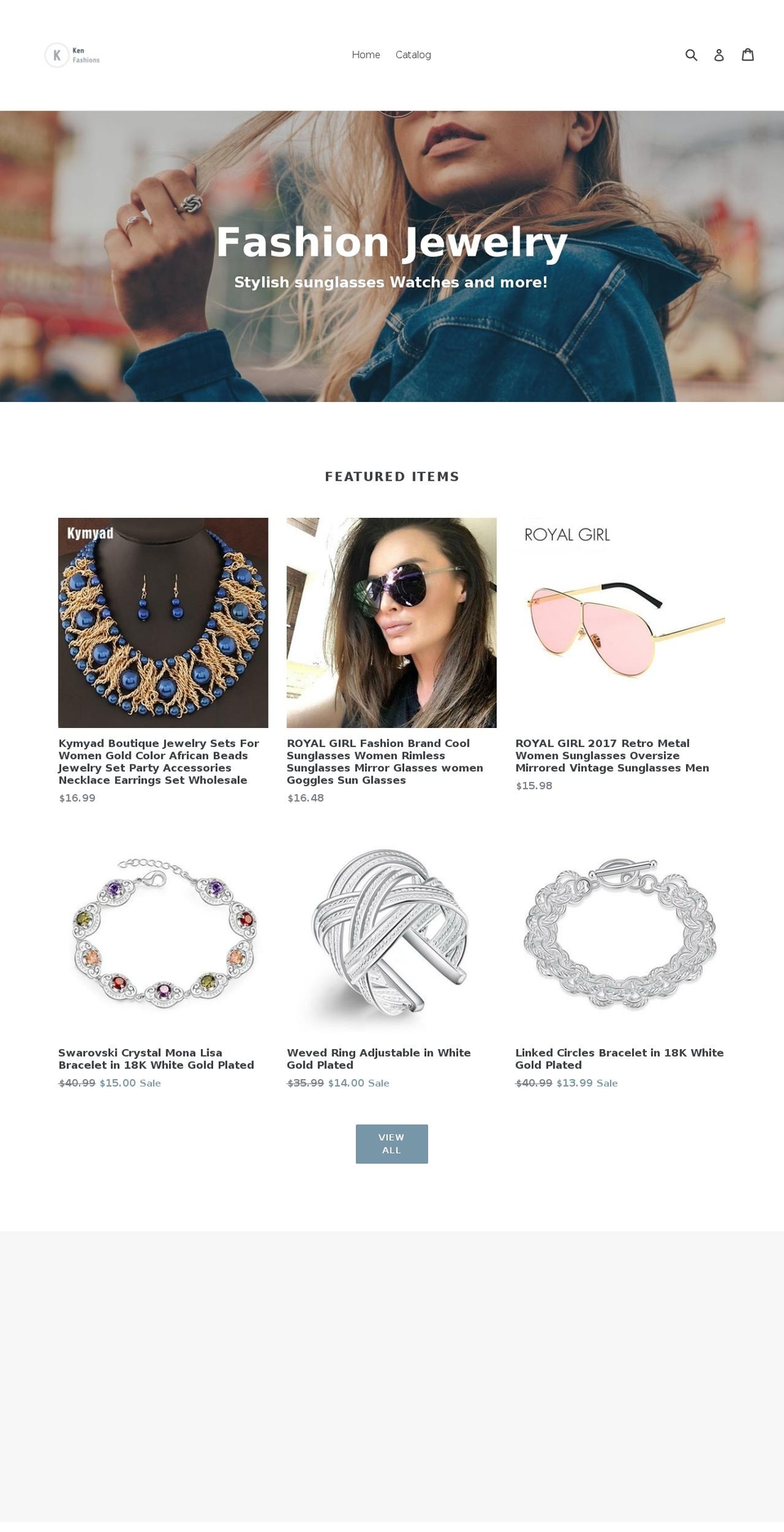 kenfashions.com — Shopify storefront screenshot