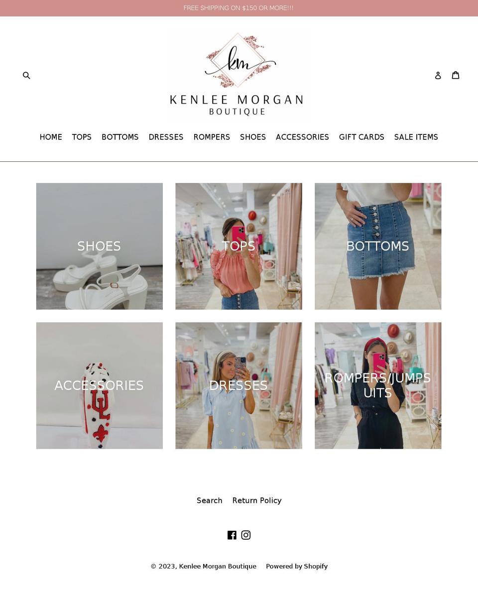 kenleemorganboutique.com shopify website screenshot
