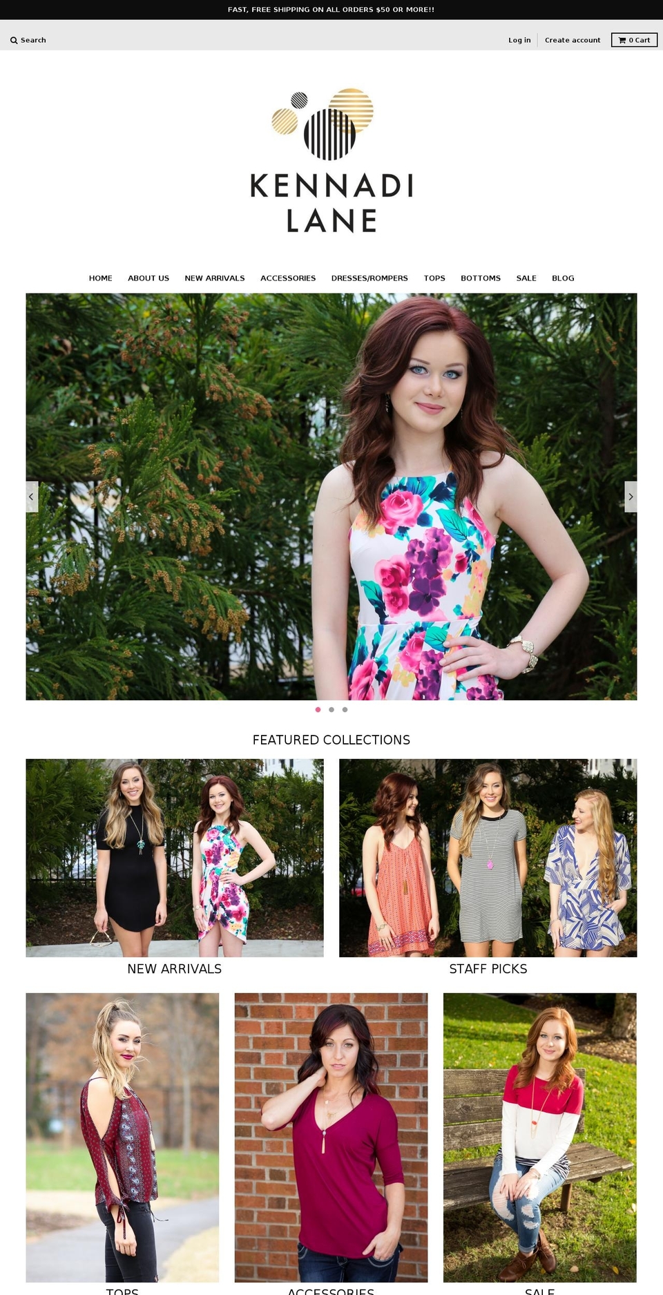 kennadilane.com shopify website screenshot