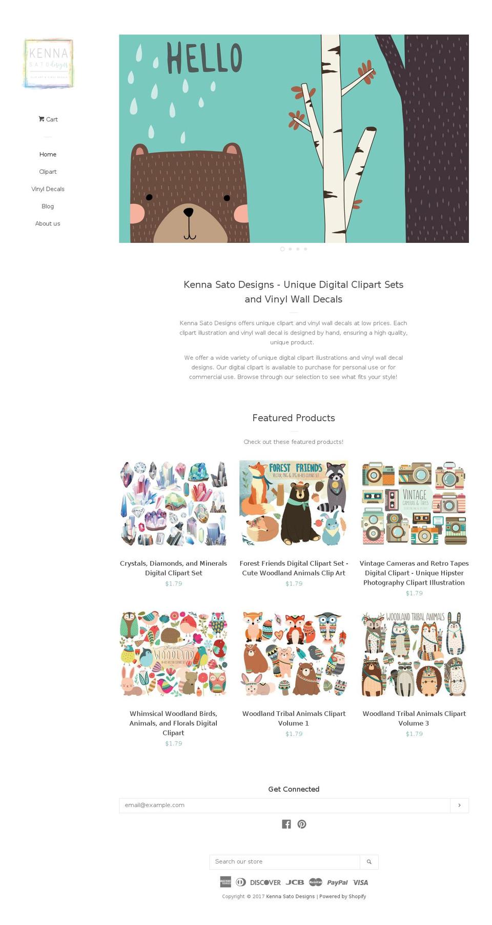 kennasatodesigns.com shopify website screenshot