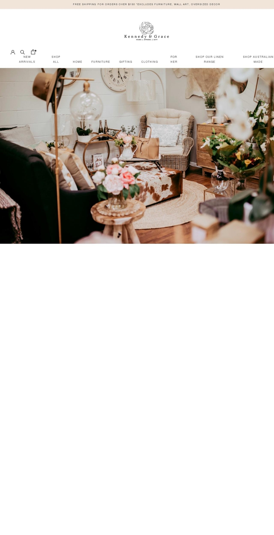 kennedyandgrace.com shopify website screenshot