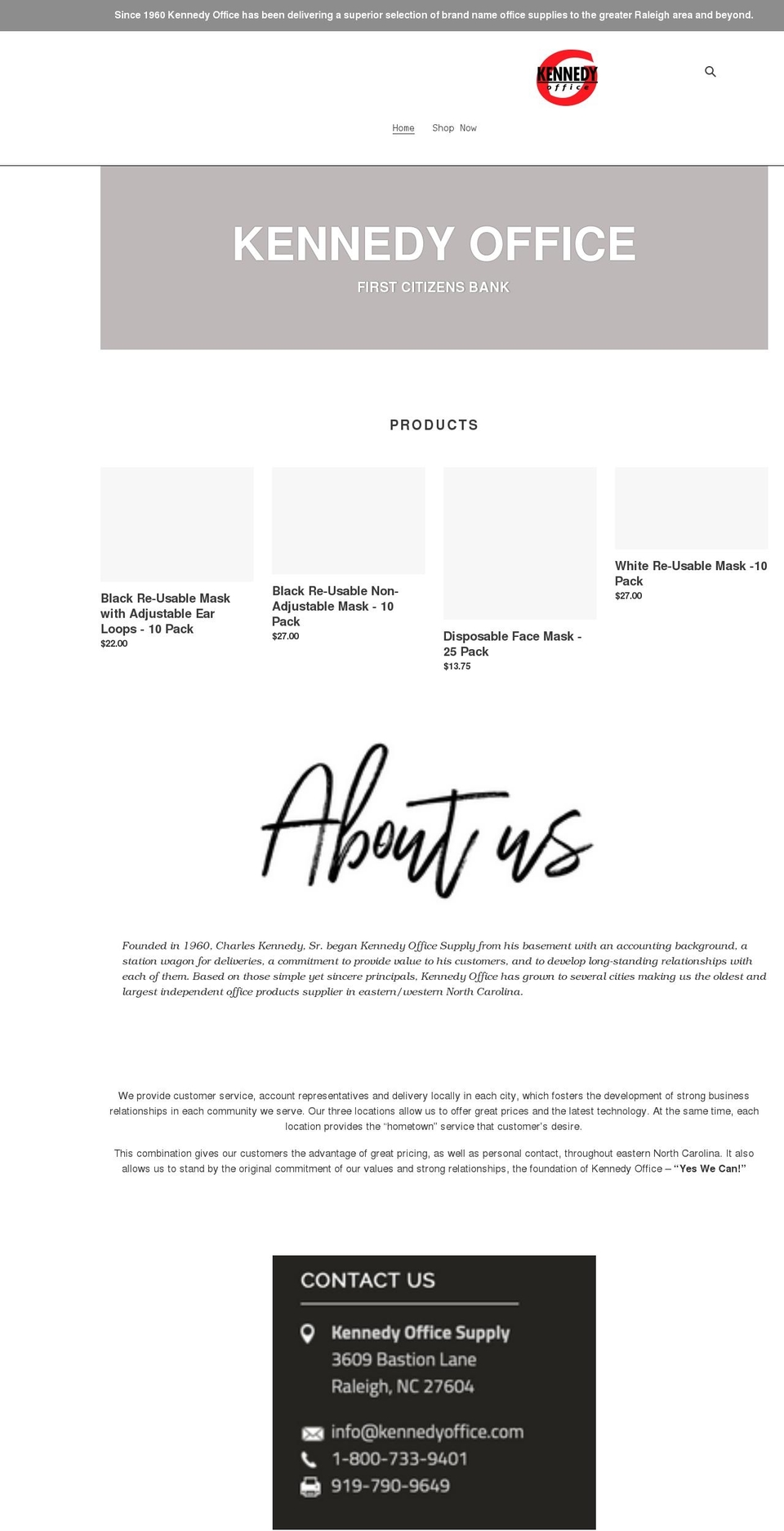 kennedyfcb.com shopify website screenshot