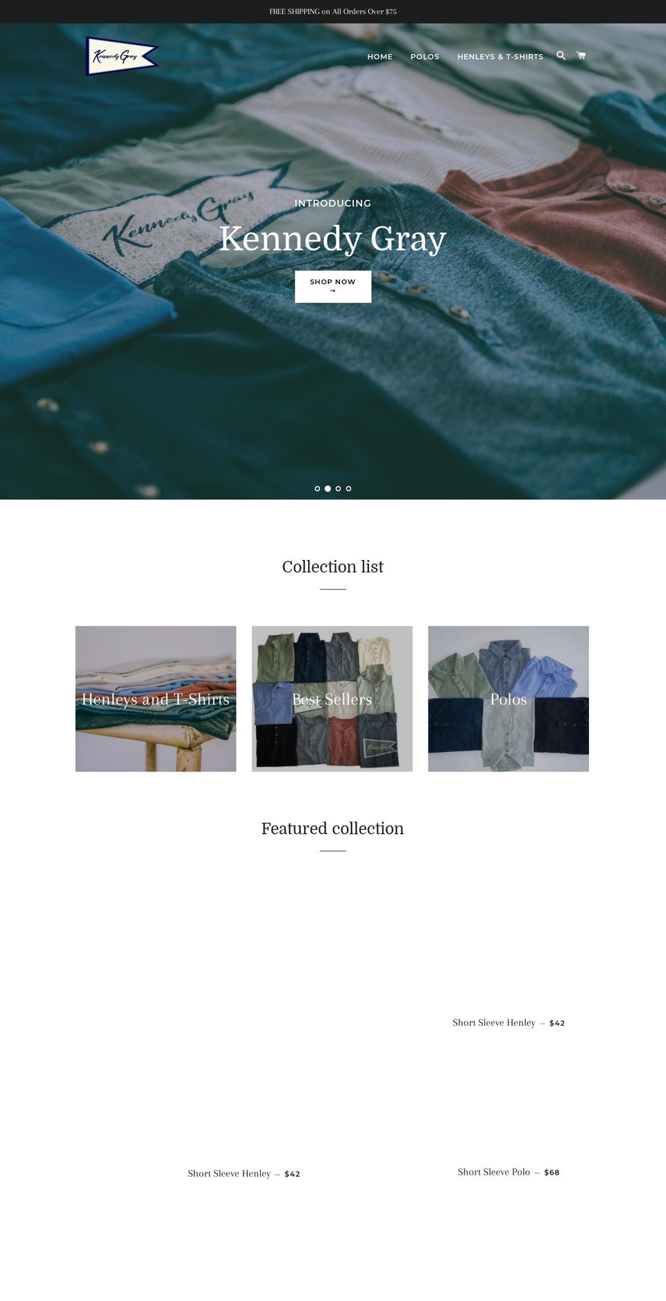 kennedygray.com shopify website screenshot