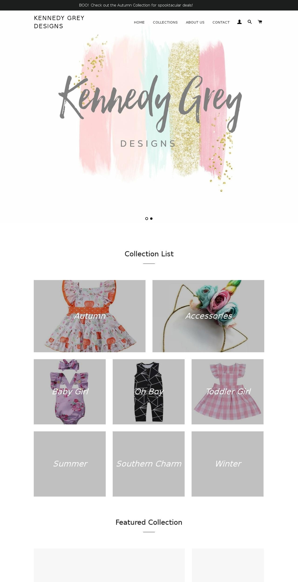 kennedygreydesigns.com — Shopify storefront screenshot